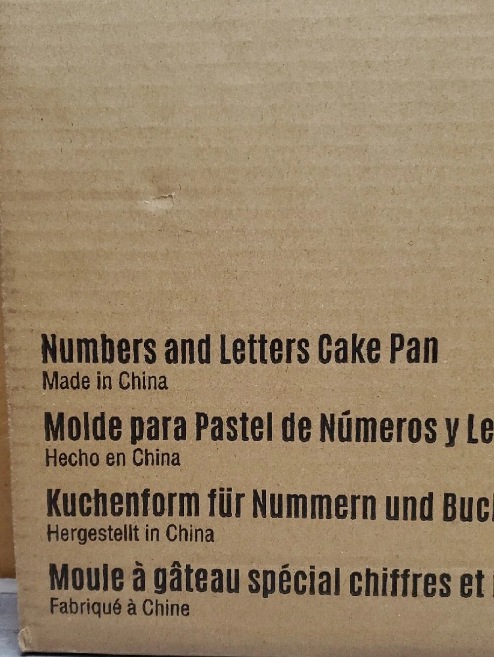 Pampered Chef Numbers and Letters Cake Pan